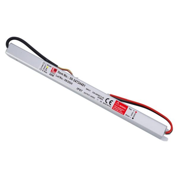 Adeleq ΤΡΟΦΟΔ. ΣΤΕΝΟ ΓΙΑ ΤΑΙΝΙΕΣ LED 240V/24VDC 48W IP67 282*18*18 30-34724481