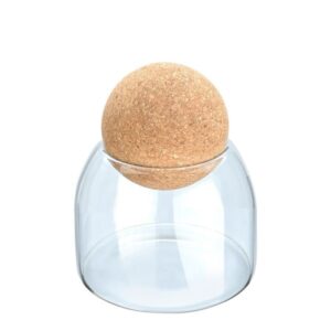 Estia Δοχείο Αποθήκευσης Γυάλινο 450ml 9x9x13cm Με Καπάκι Φελλού 01-19600 - Image 5