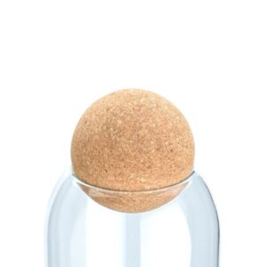 Estia Δοχείο Αποθήκευσης Γυάλινο 450ml 9x9x13cm Με Καπάκι Φελλού 01-19600 - Image 2