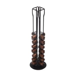 Estia Βάση Για Κάψουλες Espresso Metal Black Μεταλλική 40 Θέσεων 12x12x39cm Μαύρη 01-19907