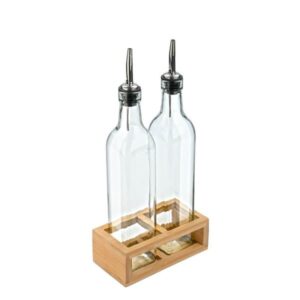 Estia Μπουκάλια Για Λάδι Και Ξύδι Γυάλινα 500ml Σετ Με Βάση Από Μπαμπού 01-20156 - Image 2