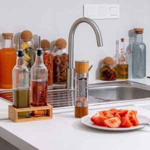 Estia Μπουκάλια Για Λάδι Και Ξύδι Γυάλινα 500ml Σετ Με Βάση Από Μπαμπού 01-20156 - Image 3