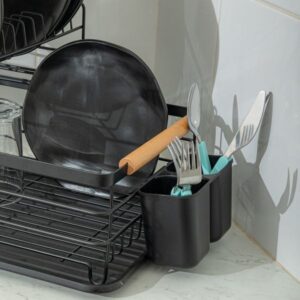 Estia Πιατοθήκη Διώροφη Bamboo Essentials Μεταλλική Με Λαβές 41x30x20cm Μαύρη 01-23546 - Image 5