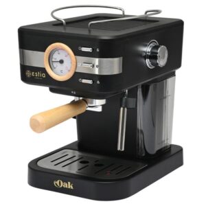 Estia Μηχανή Espresso Oak 950w 15bar 1.2lt Μαύρη 06-18986