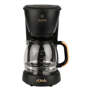 Estia Καφετιέρα Φίλτρου Oak 1.25lt 1000W Μαύρη 06-24673