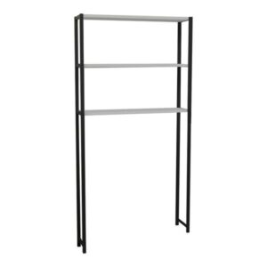 Pakoworld Έπιπλο Πλυντηρίου Bothy 70x21x150εκ Λευκό-Μαύρο 321-000028