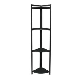 Pakoworld Επιδαπέδια Γωνιακή Ραφιέρα Byrk 30x30x160εκ Ανθρακί-Μαύρο 321-000053