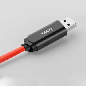 Hoco Καλώδιο Σύνδεσης Κορδόνι U29 1m LED Display USB Σε Micro USB Fast Charging 2.0A Κόκκινο 62974 - Image 2