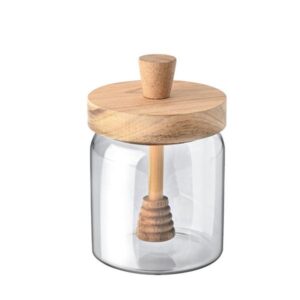 Estia Δοχείο Μελιού Allure Γυάλινο 450ml 9x9x13.5cm Με Ξύλινο Κουτάλι 01-17453 - Image 5