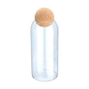 Estia Δοχείο Αποθήκευσης Γυάλινο 950ml 9x9x23.5cm Με Καπάκι Φελλού 01-19617 - Image 2
