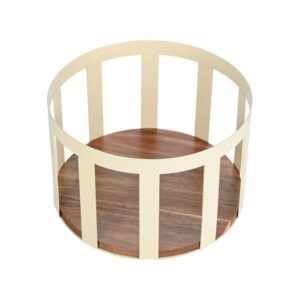 Estia Φρουτιέρα Φ24xH11cm Allure Στρογγυλή Μεταλλική Ivory 01-24772