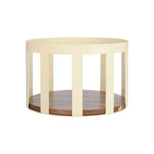 Estia Φρουτιέρα Φ24xH11cm Allure Στρογγυλή Μεταλλική Ivory 01-24772 - Image 2
