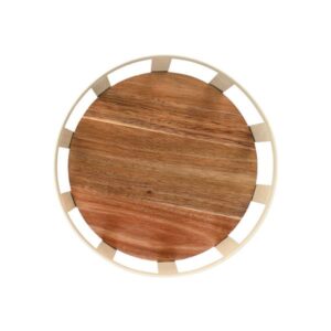 Estia Φρουτιέρα Φ24xH11cm Allure Στρογγυλή Μεταλλική Ivory 01-24772 - Image 3
