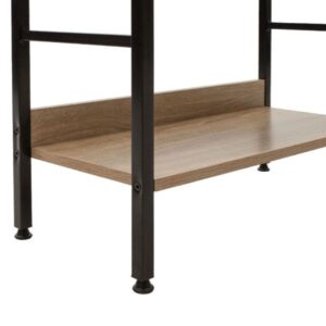Pakoworld Βιβλιοθήκη Ramon 60x28x125.5cm Φυσικό-Μαύρο 085-000002 - Image 4