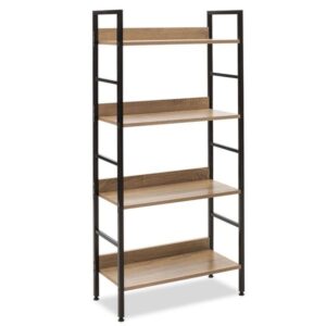Pakoworld Βιβλιοθήκη Ramon 60x28x125.5cm Φυσικό-Μαύρο 085-000002