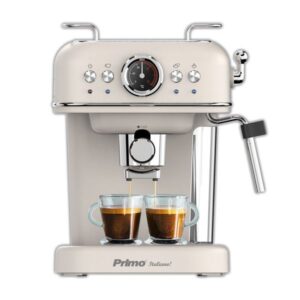 Primo Μηχανή Espresso 1050w 20Bar 1.2lt 3 Σε 1 Ιβουάρ-Χρώμιο 400445 - Image 2