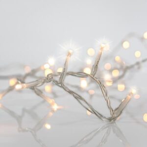 Eurolamp Βροχή 144 LED 3mm Θερμό Λευκό 300x60cm Επεκτεινόμενο ΙΡ44 Διαφανές Καλώδιο 600-06591