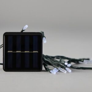 Eurolamp Σειρά 80 LED Ψυχρό Με Ακρυλική Επέκταση Ηλιακού Συλλέκτη Με 8 Προγράμματα 8m IP44 Πράσινο Καλώδιο 600-04100