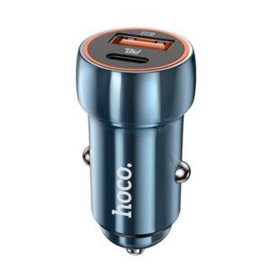 Hoco Φορτιστής Αυτοκινήτου Dual Z46A Blue Whale USB-Α 18W QC3.0 Και USB-C PD 20W Μπλε 770349 - Image 3