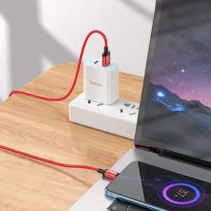 Hoco Καλώδιο Σύνδεσης X89 Wind 1m USB Σε Micro USB 2.4A Braided Κόκκινο 784353 - Image 3