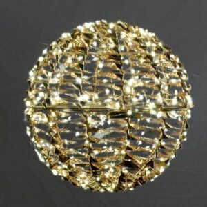 Epam Κρεμαστή Φωτιζόμενη Μπάλα Με 720 LED Φ40cm ΙP44 Χρυσαφί LEDBALL-40G - Image 2