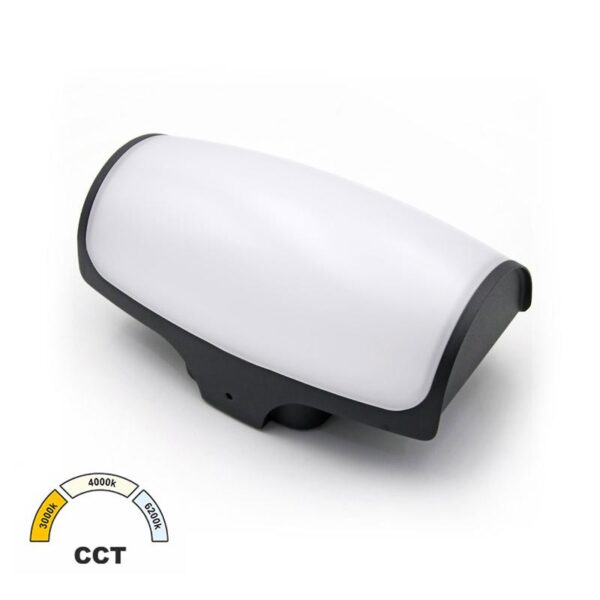 Adeleq LED ΑΠΛΙΚΑ ΑΛΟΥΜΙΝΙΟΥ ΟΡΘΟΓΩΝΙΑ ΟΒΑΛ 12W CCT ΙΡ54 ΓΡΑΦΙΤΗΣ 3-8121
