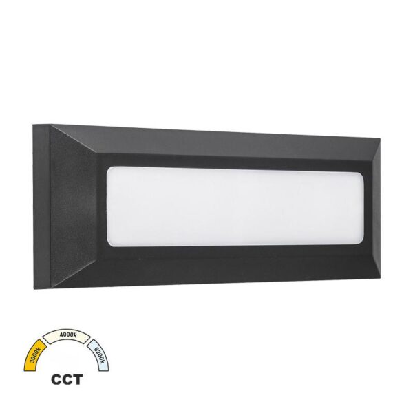 Adeleq LED ΦΩΤΙΣΤΙΚΟ PC ΕΠΙΤΟΙΧΟ ΟΡΘΟΓΩΝΙΟ 4W CCT IP65 ΓΡΑΦΙΤΗΣ 3-9718