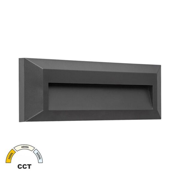 Adeleq LED ΦΩΤΙΣ.PC ΕΠΙΤΟΙΧΟ ΕΜΜΕΣΟΥ ΟΡΘΟΓΩΝΙΟ 2W CCT IP65 ΓΡΑΦΙΤΗΣ 3-97518