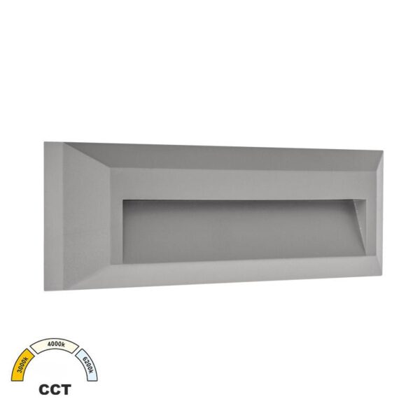 Adeleq LED ΦΩΤΙΣ.PC ΕΠΙΤΟΙΧΟ ΕΜΜΕΣΟΥ ΟΡΘΟΓΩΝΙΟ 2W CCT IP65 ΓΚΡΙ 3-97568