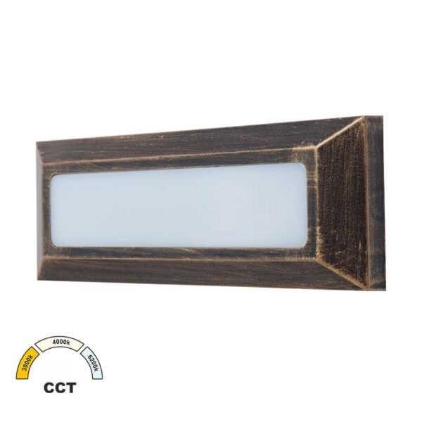 Adeleq LED ΦΩΤΙΣΤΙΚΟ PC ΕΠΙΤΟΙΧΟ ΟΡΘΟΓΩΝΙΟ 4W CCT IP65 ΡΟΥΣΤΙΚ 3-976718