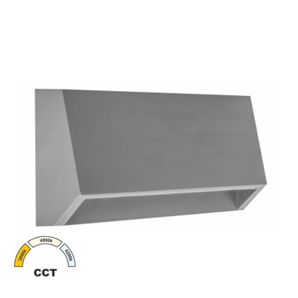 Adeleq LED ΦΩΤΙΣ.PC ΕΠΙΤΟΙΧΟ ΕΜΜΕΣ. ΚΥΡΤΟ ΟΡΘΟΓ. 3W CCT IP65 ΓΚΡΙ 3-97768