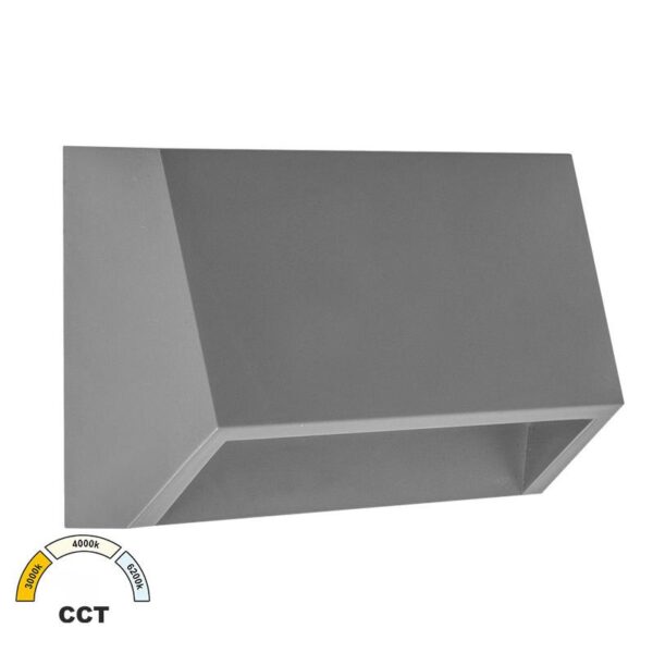 Adeleq LED ΦΩΤΙΣ.PC ΕΠΙΤΟΙΧΟ ΕΜΜΕΣ. ΚΥΡΤΟ ΟΡΘΟΓ 2W CCT IP65 ΓΚΡΙ 3-97868