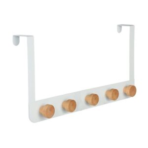 Estia Κρεμάστρα Πόρτας 5 Θέσεις 20x2.5x40cm Μεταλλική Λευκή 02-18290
