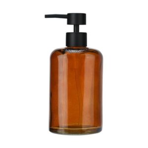 Estia Αντλία Σαπουνιού Amber Γυάλινο 330ml Μελί 02-25755