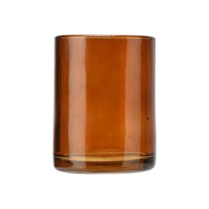 Estia Ποτηράκι Μπάνιου Amber Γυάλινο 7x7x10cm Μελί 02-25762