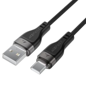 Acefast Καλώδιο Σύνδεσης USB-A Σε USB-C 3A Με Μαγνητική Πλέξη Μαύρο 1.2m C11-04