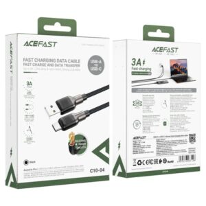 Acefast Καλώδιο Σύνδεσης 1.2m USB-A Σε USB-C 60W 20V/3A Μαύρο C10-04 - Image 3