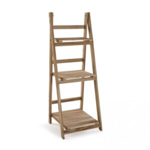 Lalos Σκάλα - Ραφιέρα Ξύλινη Με 3 Ράφια 34x30x77cm Σκούρο Φυσικό 7692-2