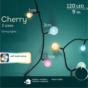 Epam Σειρά 120 LED Ball Πολύχρωμα 12m Με Προγράμματα ΙΡ44 Μαύρο Καλώδιο XL3BALL120-MULTI/31V - Image 2
