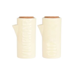 Estia Σετ Μπουκάλια Για Λάδι Και Ξύδι Allure Κεραμικά Ivory 01-24987