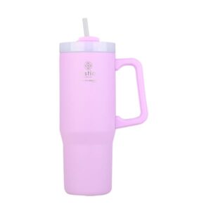 Estia Θερμός Ποτήρι Straw Tumbler XL 900ml Save The Aegean Lavender Purple 01-28640