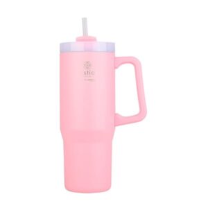 Estia Θερμός Ποτήρι Straw Tumbler XL 900ml Save The Aegean Blossom Rose 01-28688