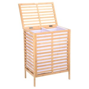 Estia Καλάθι Απλύτων 2 Θέσεων Bamboo Essentials 60lt 53x35x71cm 02-23775