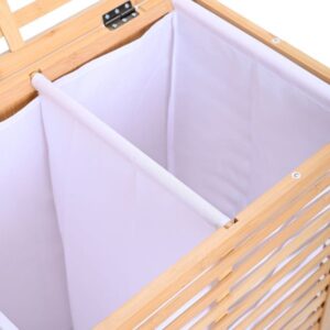 Estia Καλάθι Απλύτων 2 Θέσεων Bamboo Essentials 60lt 53x35x71cm 02-23775 - Image 5