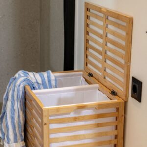 Estia Καλάθι Απλύτων 2 Θέσεων Bamboo Essentials 60lt 53x35x71cm 02-23775 - Image 2