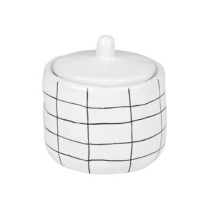Estia Δοχείο Για Βαμβάκι Cage Κεραμικό Φ11x11cm Λευκό 02-27629 - Image 2