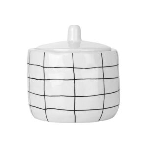Estia Δοχείο Για Βαμβάκι Cage Κεραμικό Φ11x11cm Λευκό 02-27629