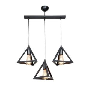 Pakoworld Φωτιστικό Οροφής Τρίφωτο Lich 3xE27 60x24x75cm Μαύρo 147-000168