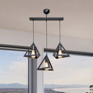 Pakoworld Φωτιστικό Οροφής Τρίφωτο Lich 3xE27 60x24x75cm Μαύρo 147-000168 - Image 2