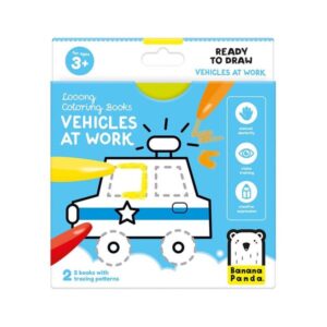 Banana Panda Βιβλία Ζωγραφικής 2Τμχ 3+ Ετών Looong Με Οχήματα - Vehicles At Work BPBP50156